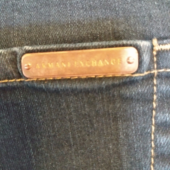 🔴 SALE A/X Armani Exchange J130 Button Fly Skinny Jeans Dark Wash 36 Short - Picture 9 of 13